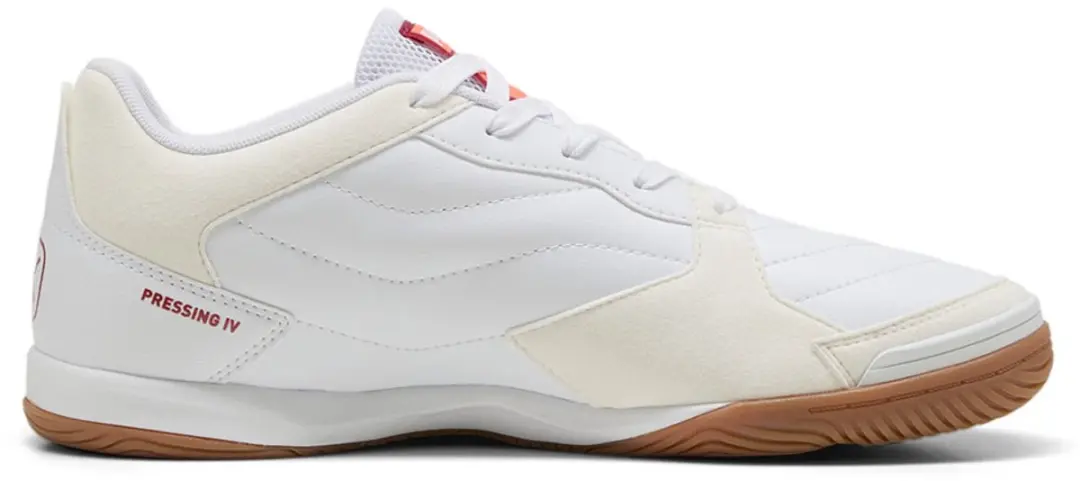 PUMA Pressing IV Zaalschoenen 40 - Indoor - Wit/Glowing Red/Dark Crimson/Black