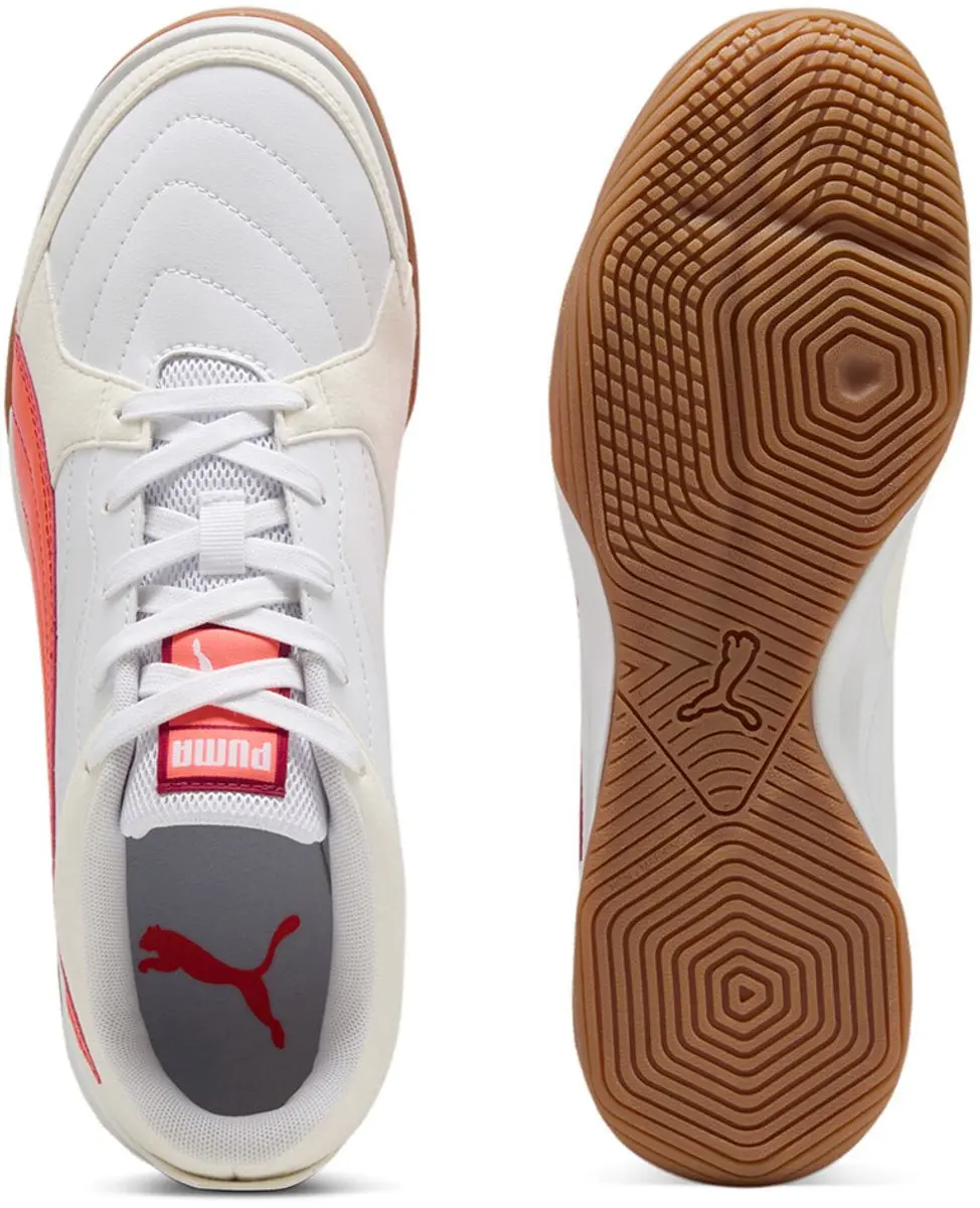 PUMA Pressing IV Zaalschoenen 45 - Indoor - Wit/Glowing Red/Black