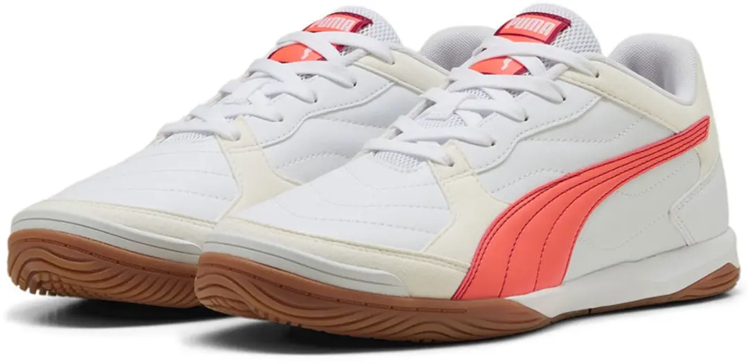 PUMA Pressing IV Zaalschoenen 45 - Indoor - Wit/Glowing Red/Black