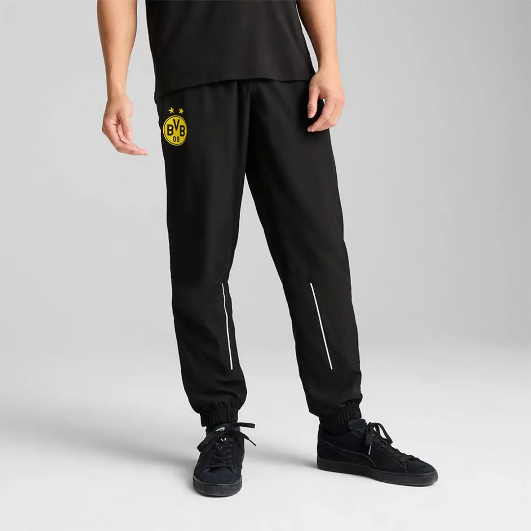 PUMA BVB Borussia Dortmund Trainingsbroek Zilver - L