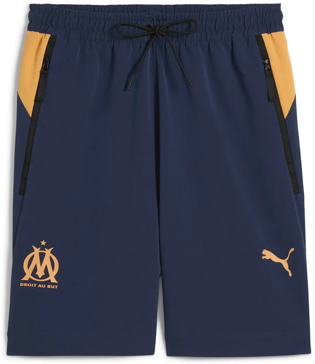 PUMA Club Navy-Clementine OM PumaTech Shorts 6''