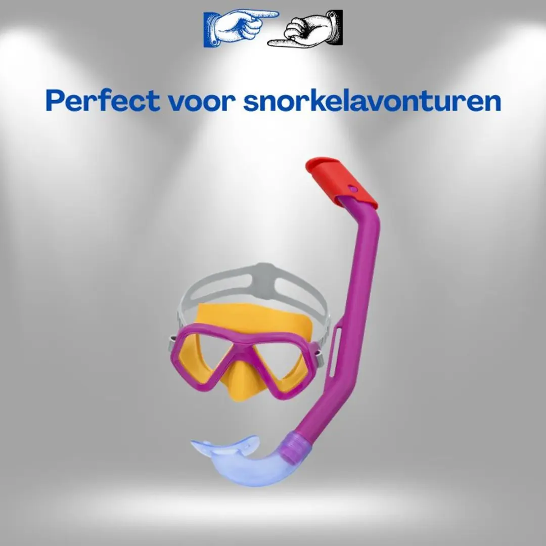 Bestway Duikset 24023 Roze - Snorkelset voor kinderen 3-6 jaar - afbeelding 6 van 6
