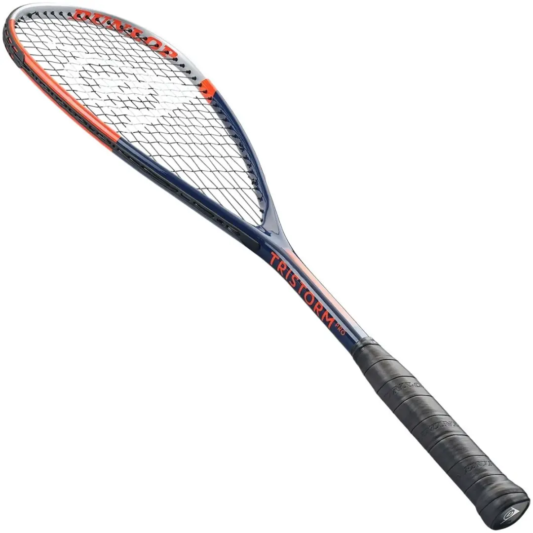 Dunlop Tristorm Pro Squashracket - Blauw/Geel/Zilver