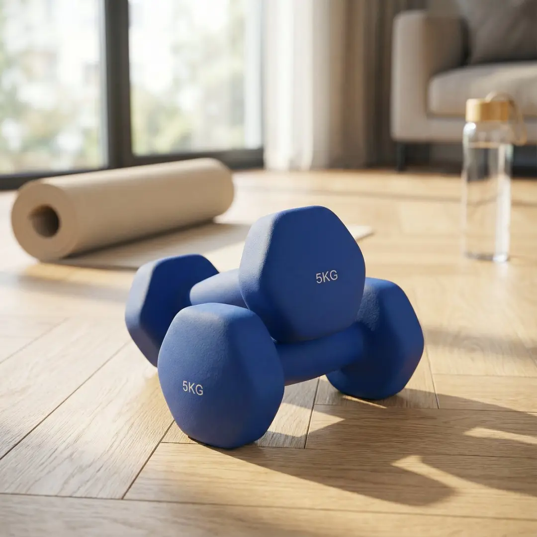 Songmics SYL910Q01 Hexagon Dumbbellset 2x5kg - Blauw