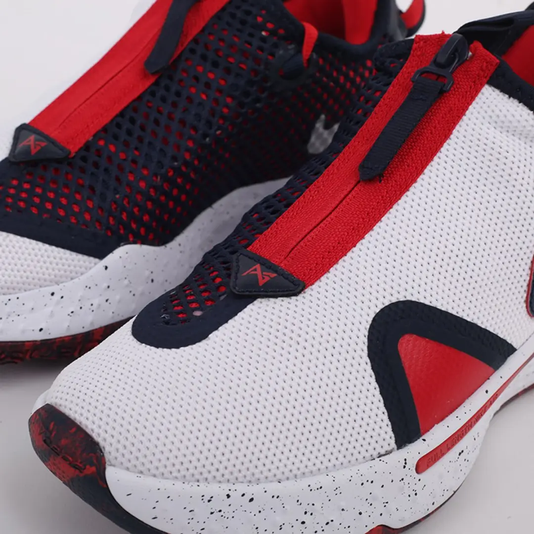 Nike PG 4 Team USA CD5079-101 Basketbalschoenen - Maat 40 - Wit/Zwart/Blauw - afbeelding 4 van 6