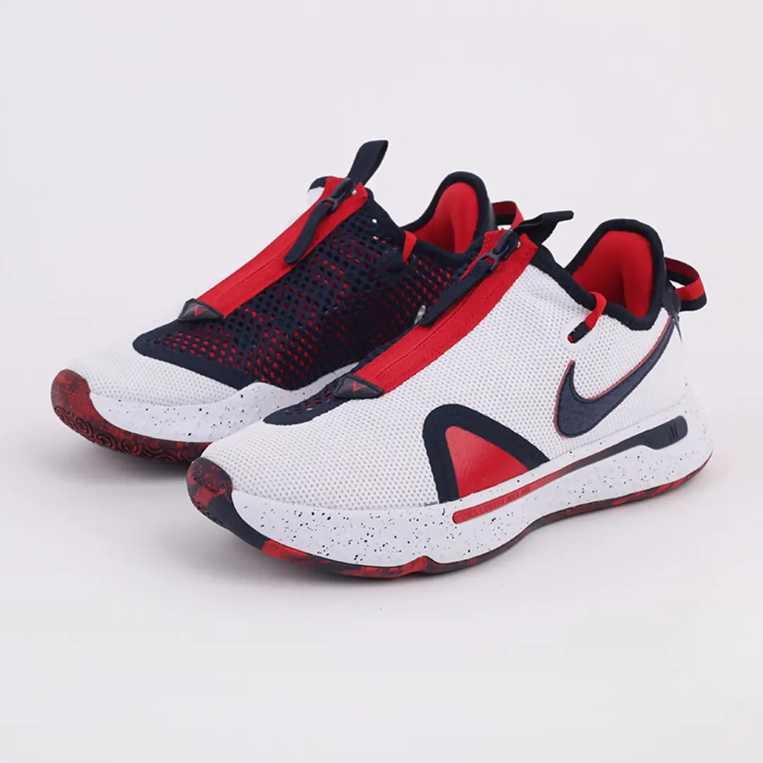 Nike PG 4 Team USA CD5079-101 Basketbalschoenen - Maat 40 - Wit/Zwart/Blauw - afbeelding 5 van 6