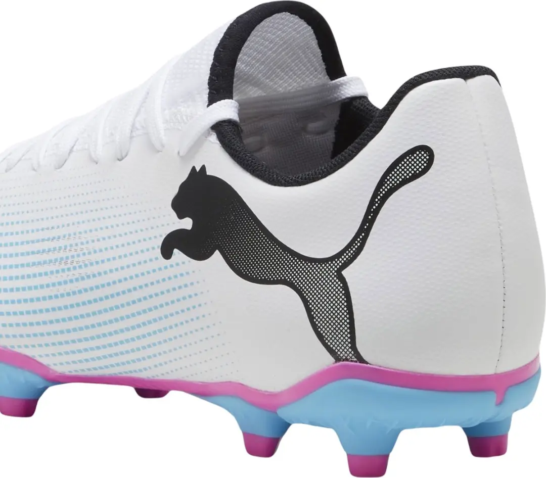 PUMA Future 7 Play FG/AG Heren Sportschoenen - 43 - Wit/Zwart/Poison Pink - afbeelding 6 van 6
