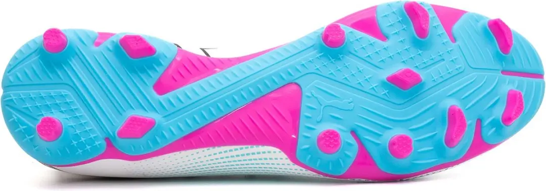 PUMA Future 7 Play FG/AG Heren Sportschoenen - 43 - Wit/Zwart/Poison Pink