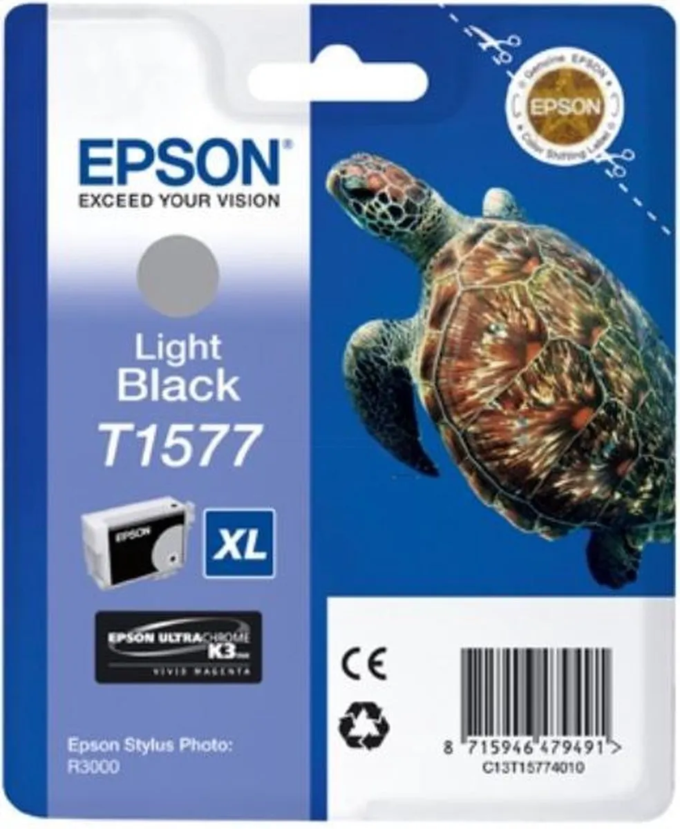 Epson T1577 Licht Zwart Inktcartridge
