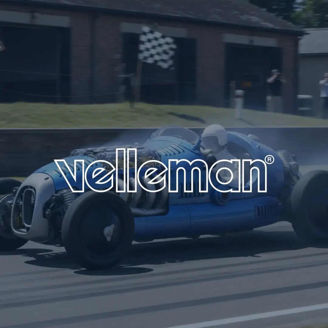 Velleman Blauwe Retro Racewagen Bouwpakket - STEM Kit 233 Onderdelen