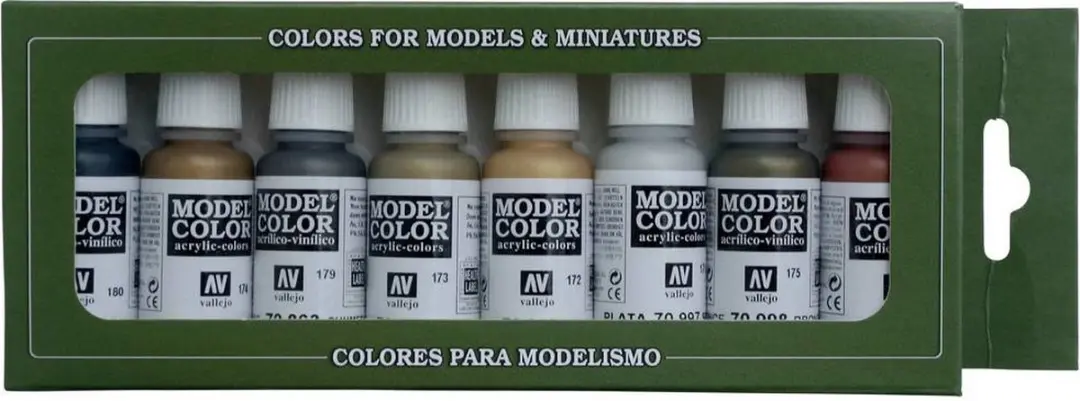 Vallejo Model Color Metallic Acrylverfset 8x18ml - Multi