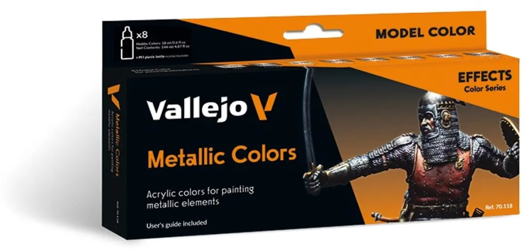 Vallejo Model Color Metallic Acrylverfset 8x18ml
