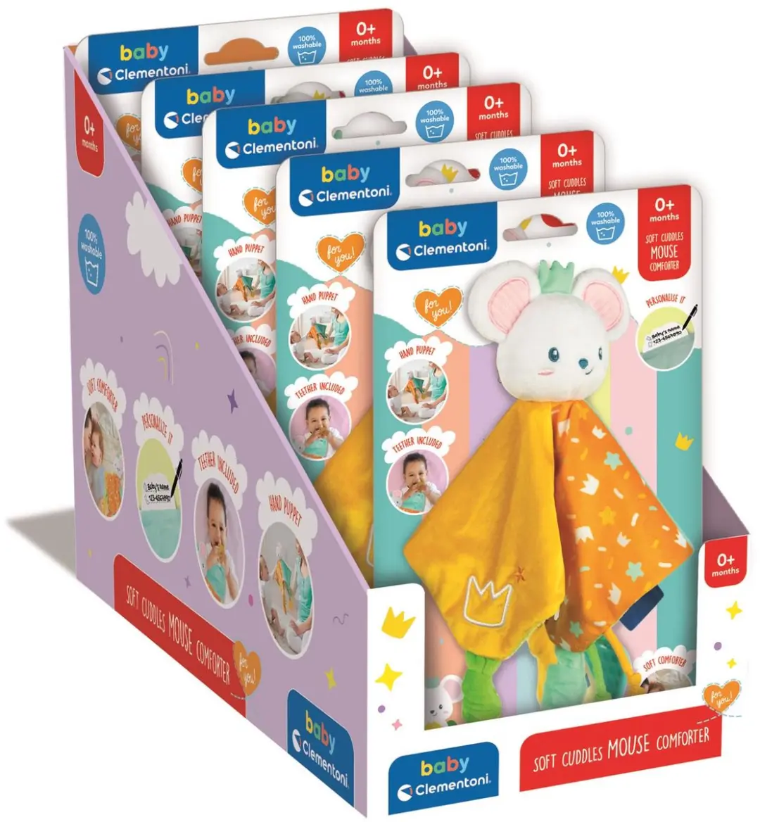 Clementoni Baby Comforter Muis Sensorisch - Multikleur