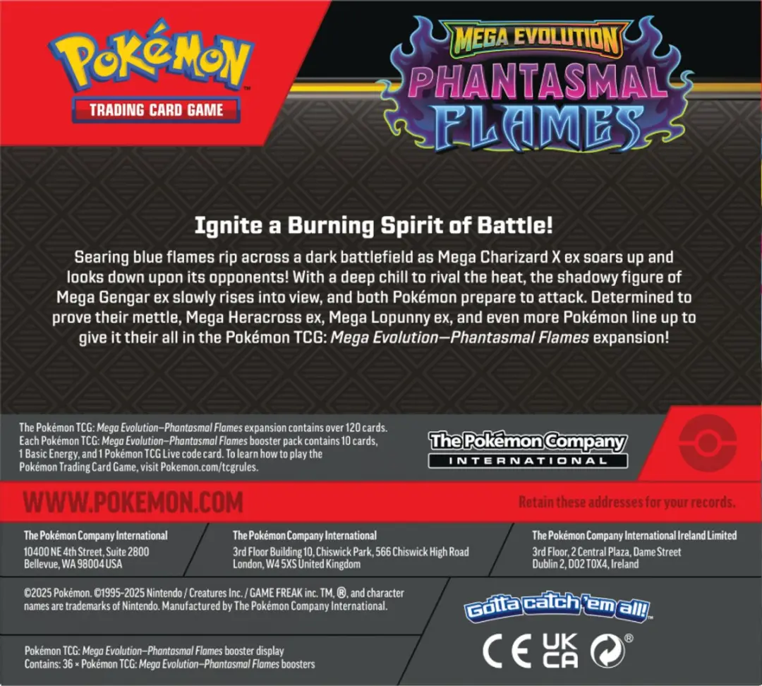 Pokémon TCG Phantasmal Flames Booster Box - 36 Boosters - Engels