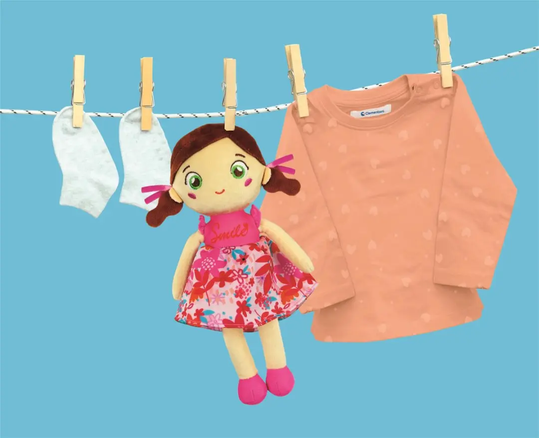 Clementoni Baby Soft Doll Pink Lilly Knuffelpop - Multikleur
