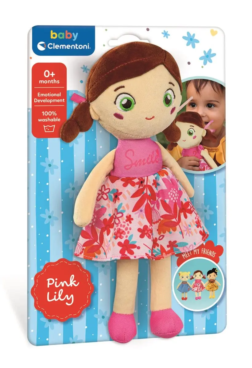Clementoni Baby Soft Doll Pink Lilly Knuffelpop