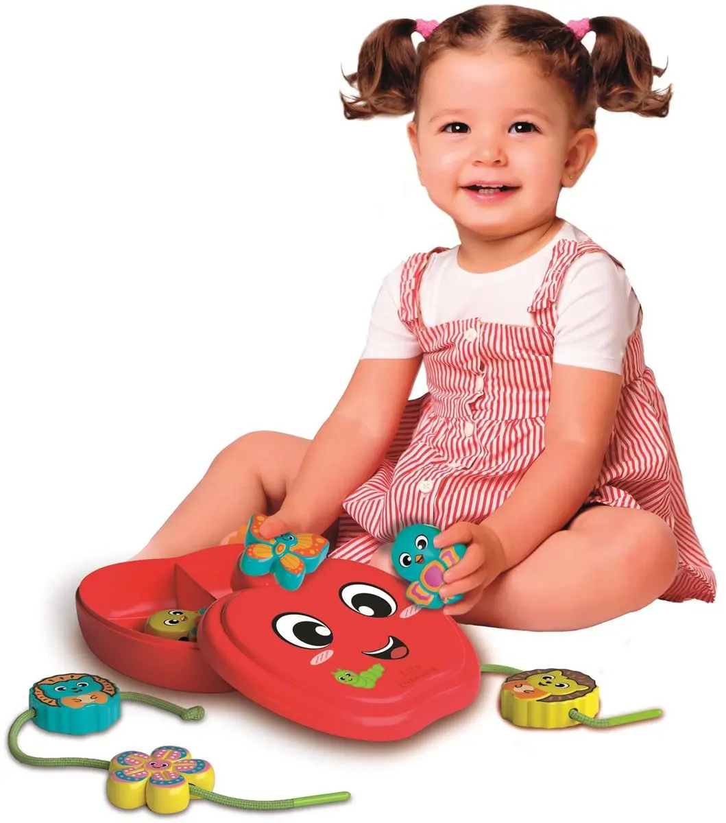 Clementoni Baby Basic Activity Kralen en Veters Rijgspeelgoed - Multikleur