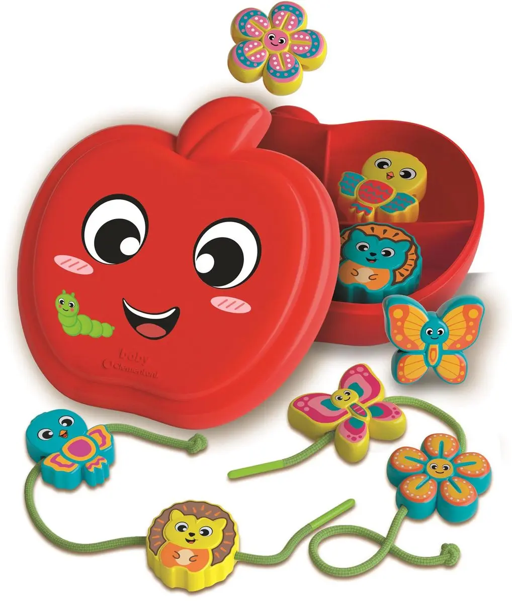 Clementoni Baby Basic Activity Kralen en Veters Rijgspeelgoed - Multikleur