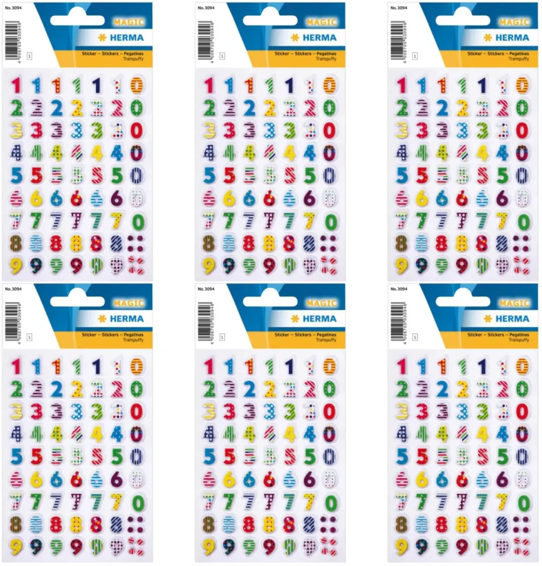 Herma 3D Stickers Nummers 0-9