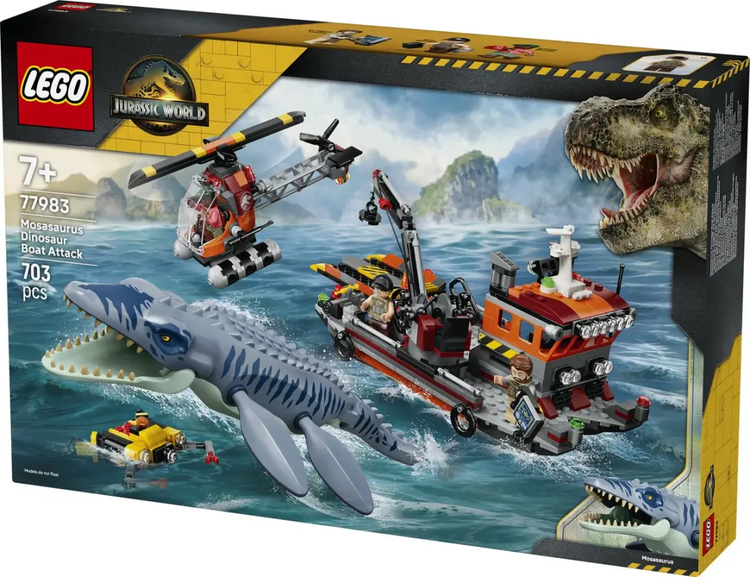 LEGO Jurassic World Mosasaurus Bootaanval 77983 - 703 Stukken