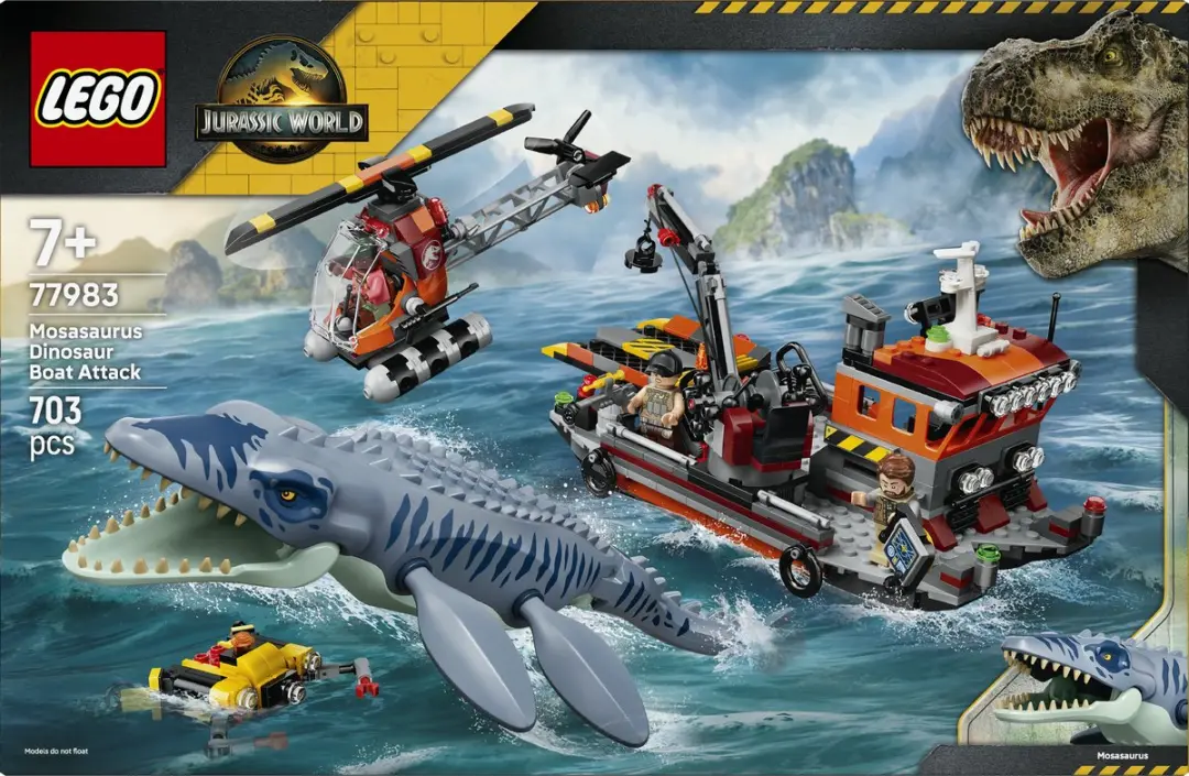 LEGO Jurassic World Mosasaurus Bootaanval 77983 - 703 Stukken