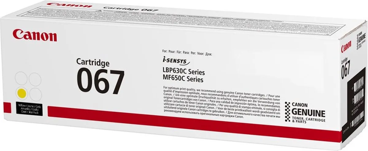 Canon 067Y Toner - 1350 Pagina's - Geel
