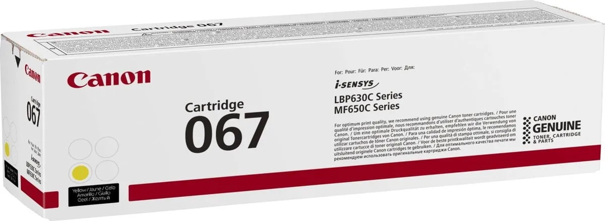Canon 067Y Toner - 1350 Pagina's - Geel