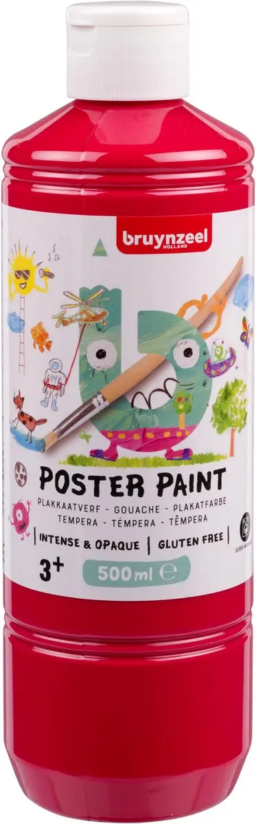 BRUYNZEEL Plakkaatverf Primaire Rood 500ml