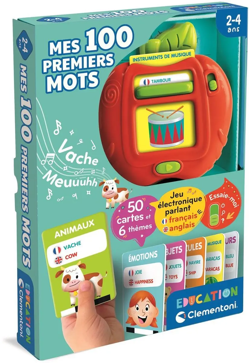 Clementoni Mijn 100 Eerste Woorden FR-EN - 3x AAA - Multicolor - afbeelding 6 van 6