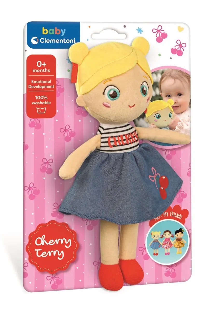 Clementoni Baby Soft Doll Cherry Terry Knuffelpop