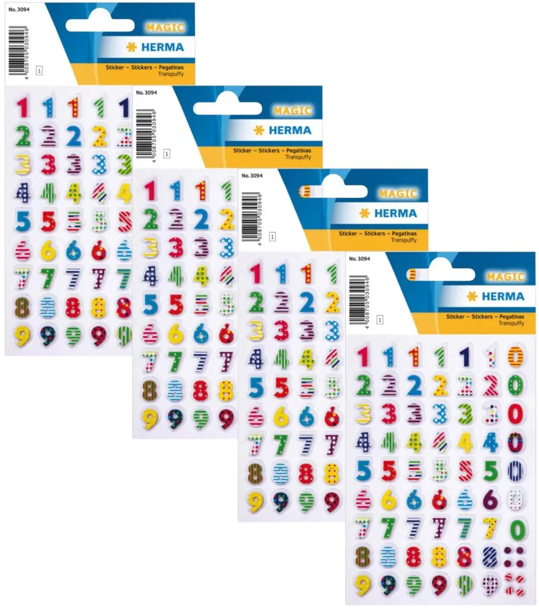 Herma 3D Stickers Nummers 0-9
