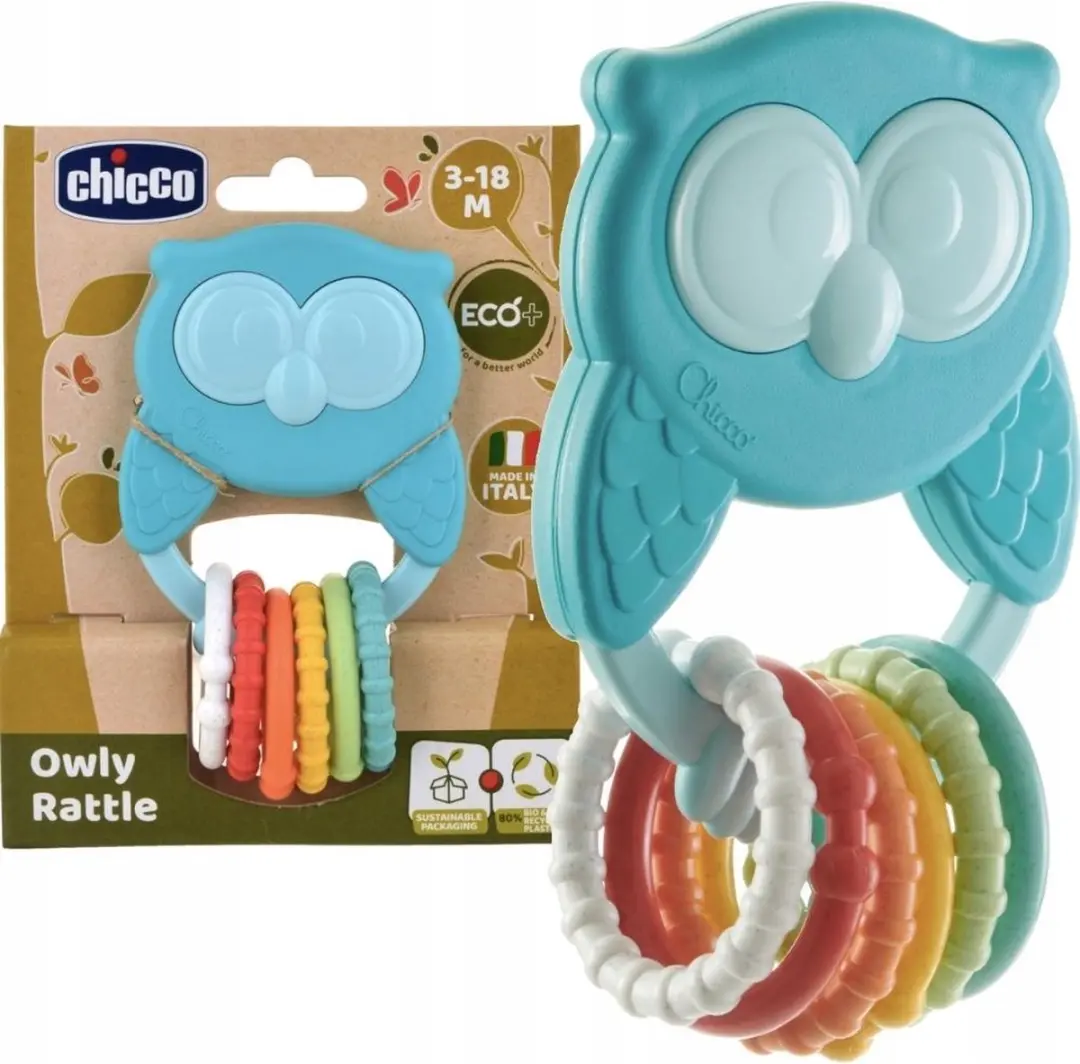 Chicco ECO+ Rammelaar Uil - Multi - afbeelding 3 van 6