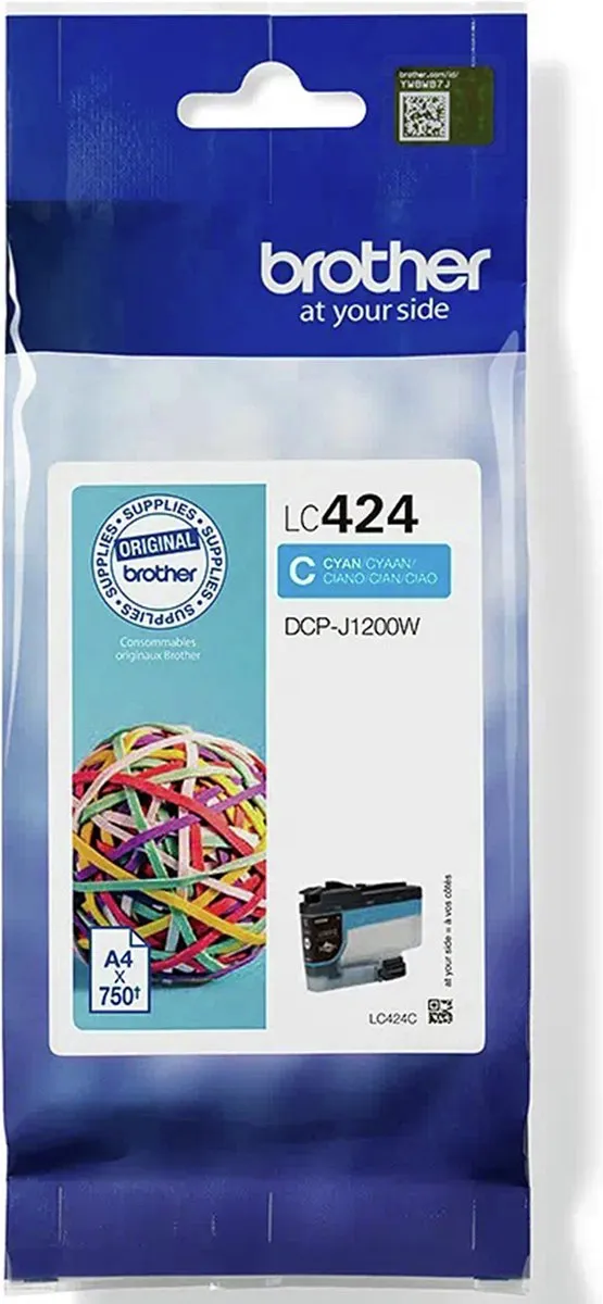 Brother LC-424C Cyaan Inktcartridge - 750 Pagina's