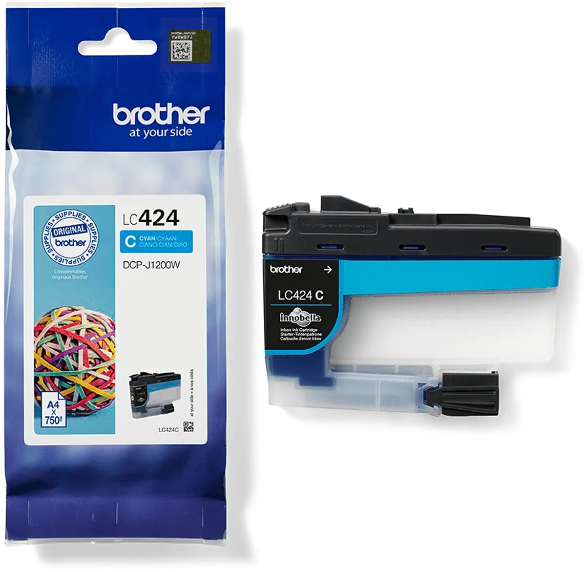 Brother LC-424C Cyaan Inktcartridge - 750 Pagina's