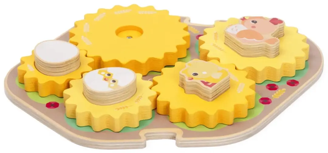 Chicco De Kuikentjes Hooiberg My Wood Friends Montessori Speelset - Geel