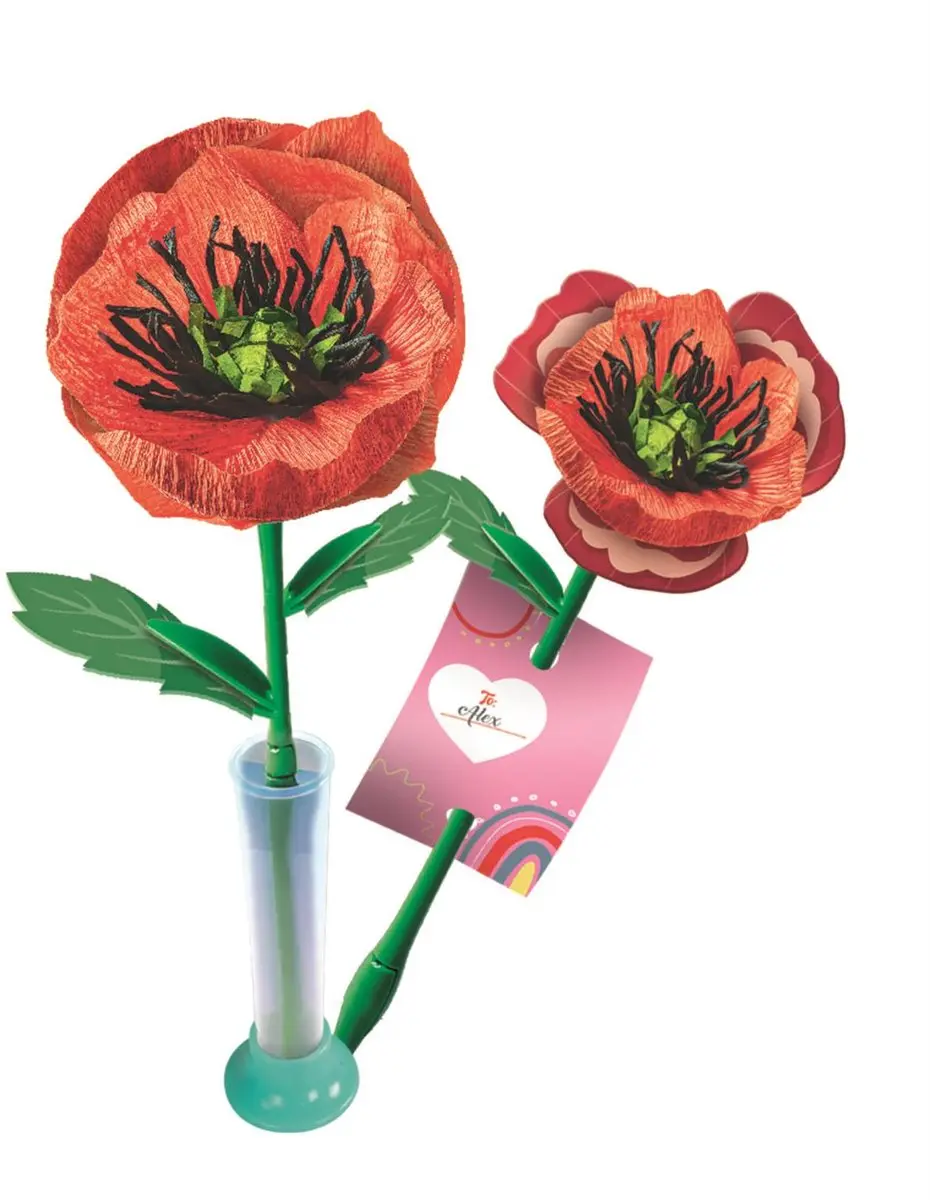 Clementoni Art & Craft Create Your Flowers Poppy - Klaproos Maken Set - 8+