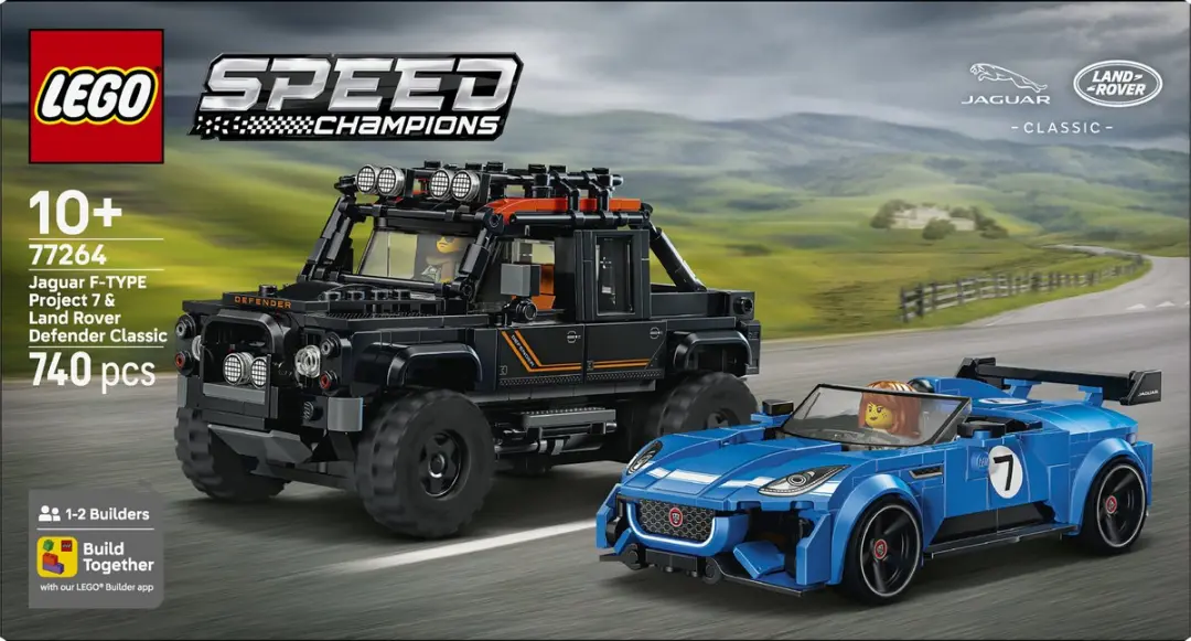 LEGO Speed Champions 77264 Bouwpakket - Jaguar Project 7 & Land Rover Defender - 740 Stukken - Multicolor