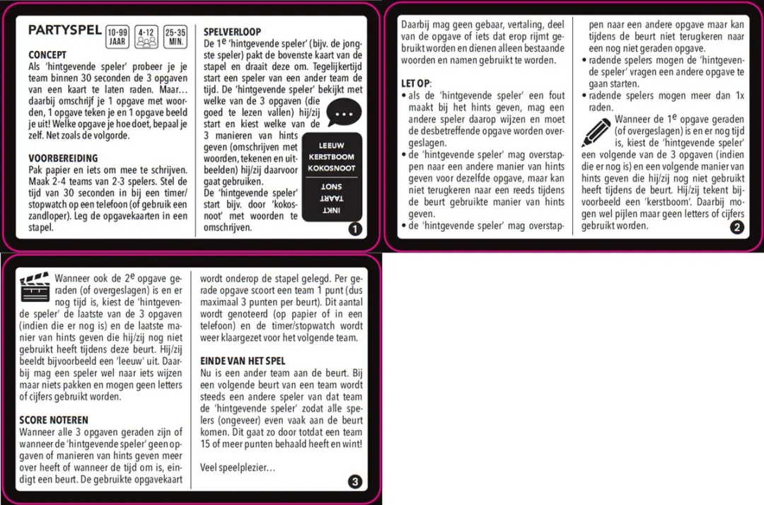 Partyspel Editie #1 Kaartspel - 648 Opgaven - Pocketformaat