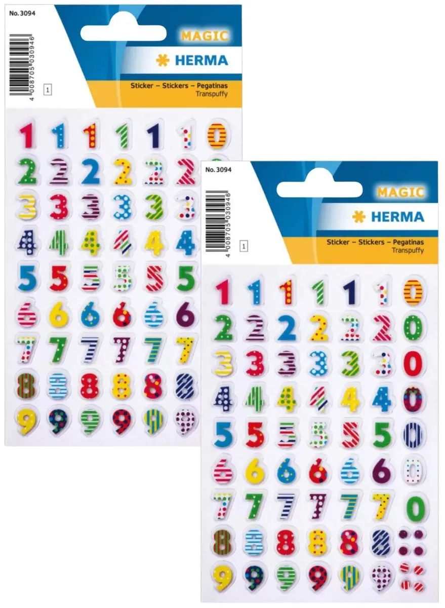 Herma 3D Stickers Nummers 0-9