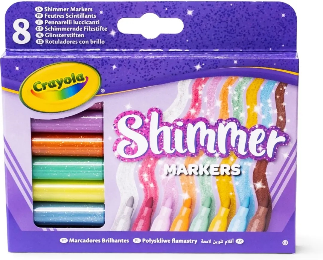 Crayola Glitterstiften - 8 Stuks - Veelkleurig