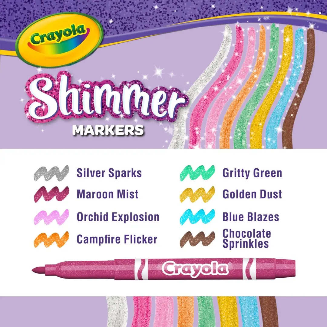 Crayola Glitterstiften - 8 Stuks - Veelkleurig