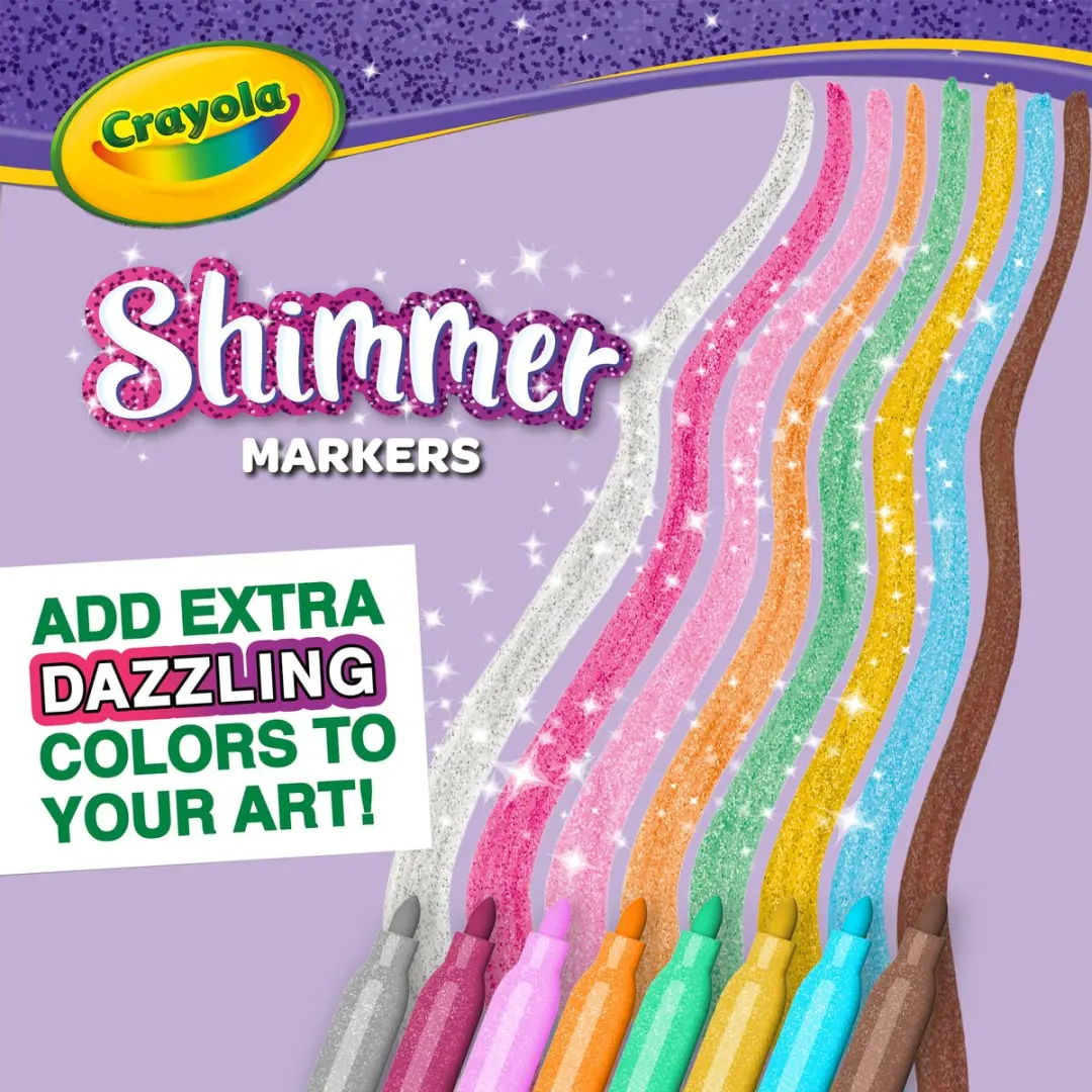 Crayola Glitterstiften - 8 Stuks - Veelkleurig