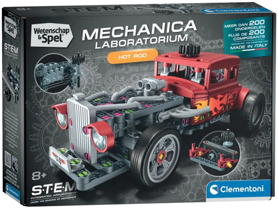 Clementoni Science & Play Hot Road Bouwpakket Mechanica Lab Auto