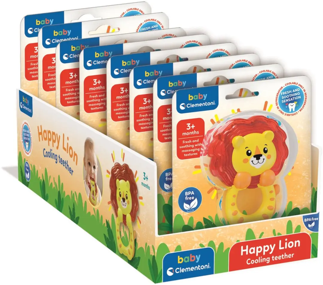 Clementoni Baby Koelbijtring Leeuw - Multikleur