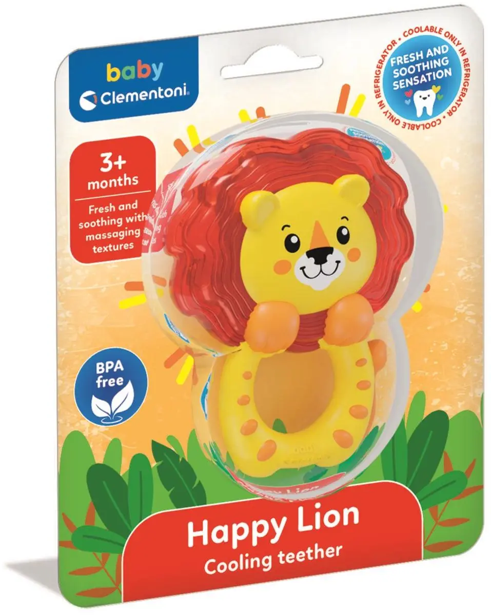 Clementoni Baby Koelbijtring Leeuw