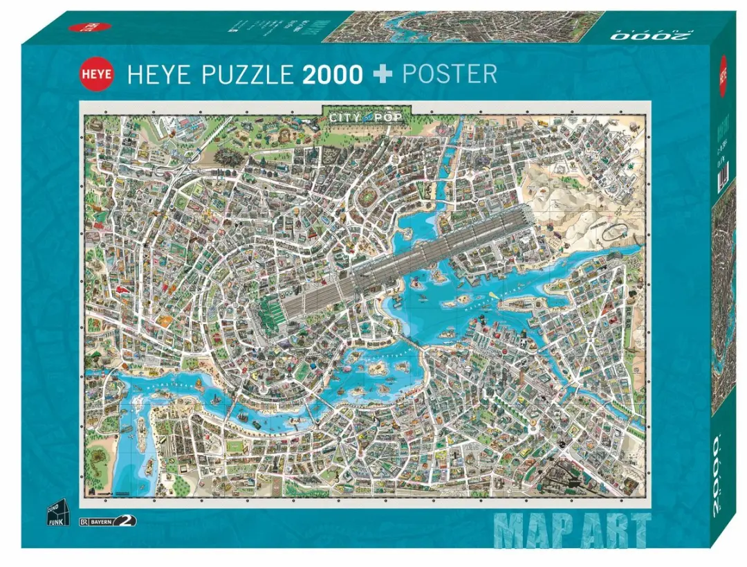 Heye Puzzel City of Pop 2000 Stuks - Meerkleurig