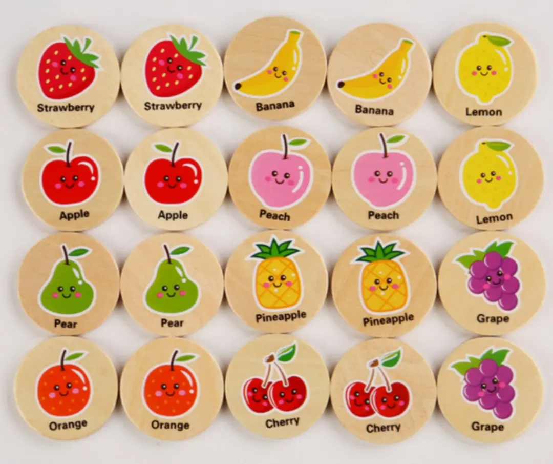 Wooden Toys Houten Memoryspel 20-delig - Fruit