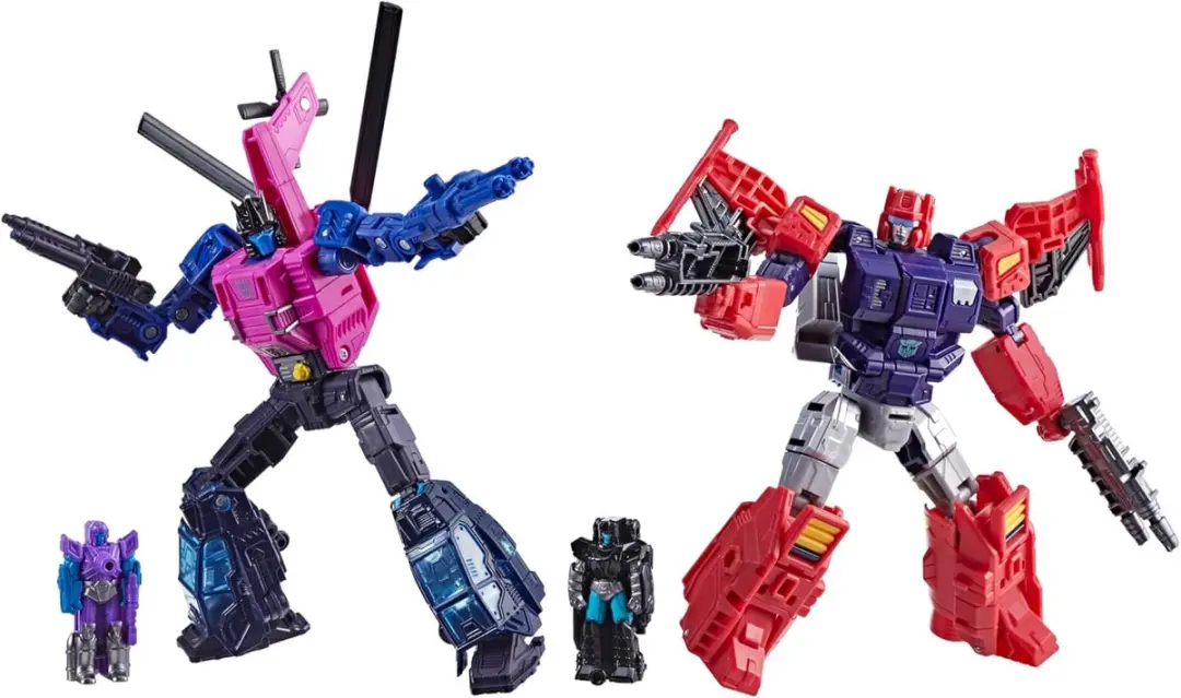 Hasbro Transformers Age of the Primes Wreck 'n Doom Spinister vs Topspin - Multicolor