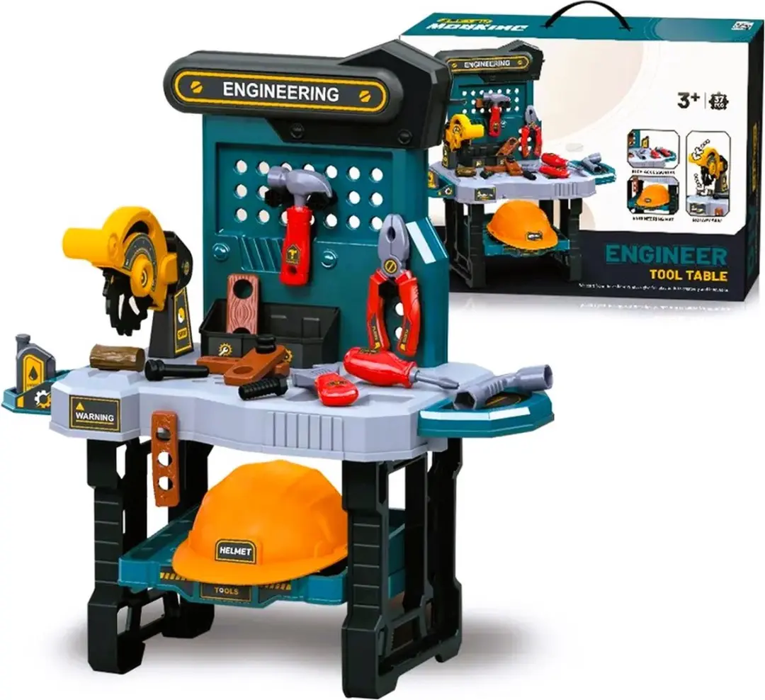 Sako Toys Werkbank met Cirkelzaag - 37-delig Gereedschapset