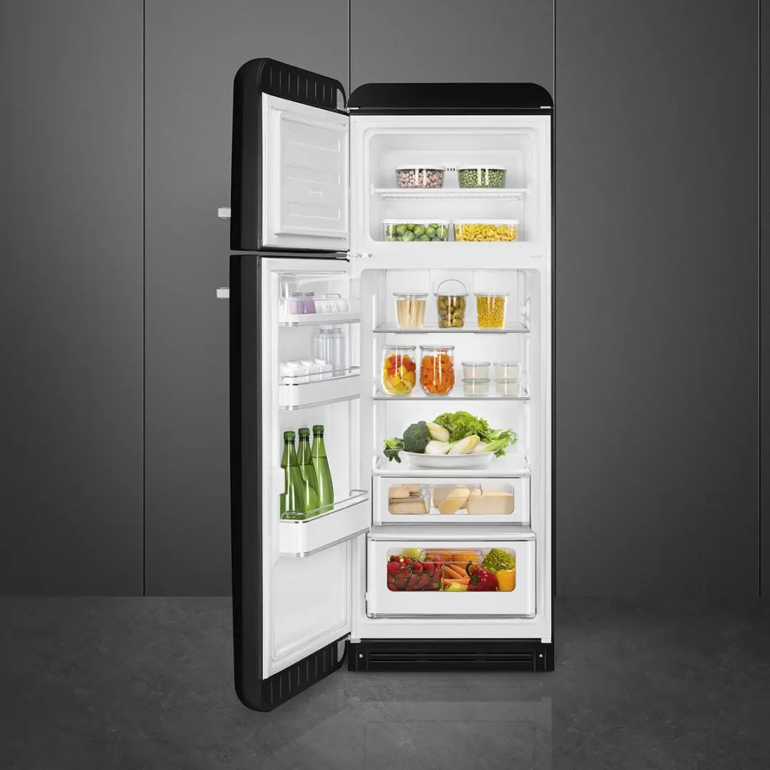 Smeg FAB30LBL6 Koel-Vriescombinatie 294L - Zwart